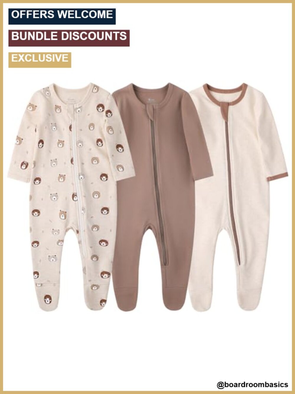 Organic Cotton Zip-Front Footed Sleeper Pajamas Sleep 'n Play Baby
